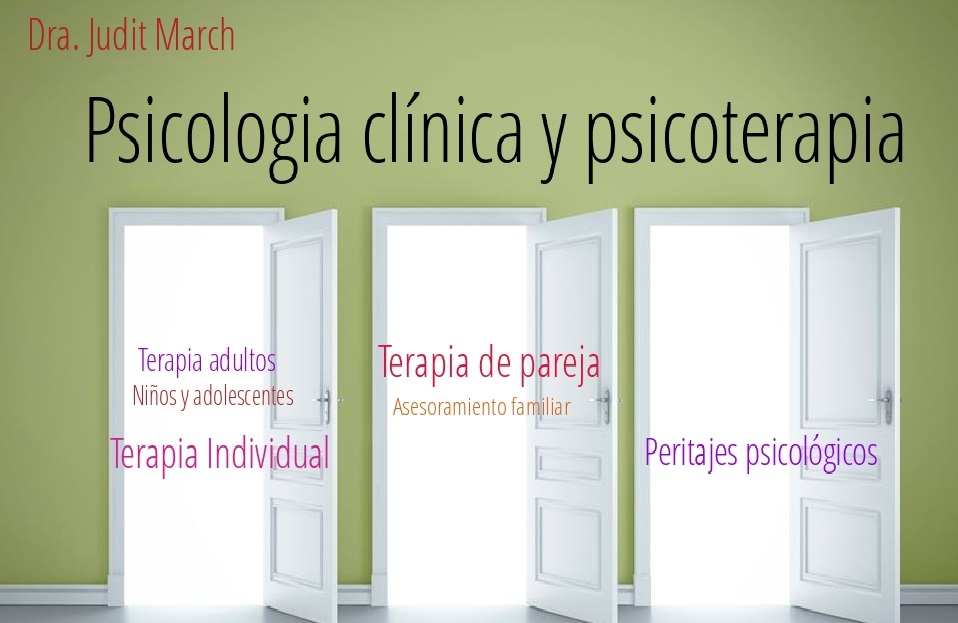 Servicio de psicoterapia - Psicóloga Barcelona - Dra. Judit March